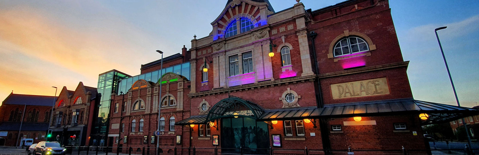 Darlington Hippodrome lit up for Pride Month